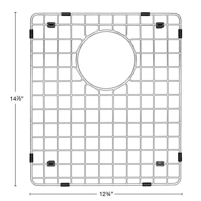 Karran 12-3/4 In. X 14-7/8 In. Stainless Steel Bottom Grid Fits Qa-750