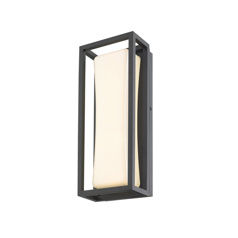 Plafonnier encastré d'extérieur 1 lumière DEL Havsa, H 12,5 po x l 5 po x P 3,75 po