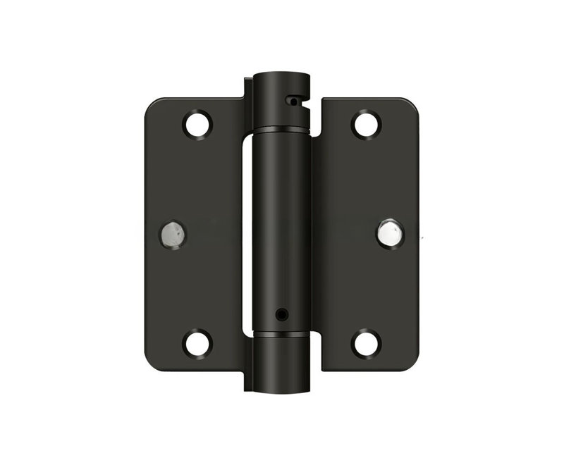Charnière à ressort en bronze huilé 3-1 / 2 "x 3-1 / 2" x 1/4 "Deltana DSH35R410B, Bronze frotté à l'huile