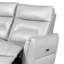 Canapé inclinable électrique Teren de 86 po en cuir fleur gris contemporain Teren-118124127
