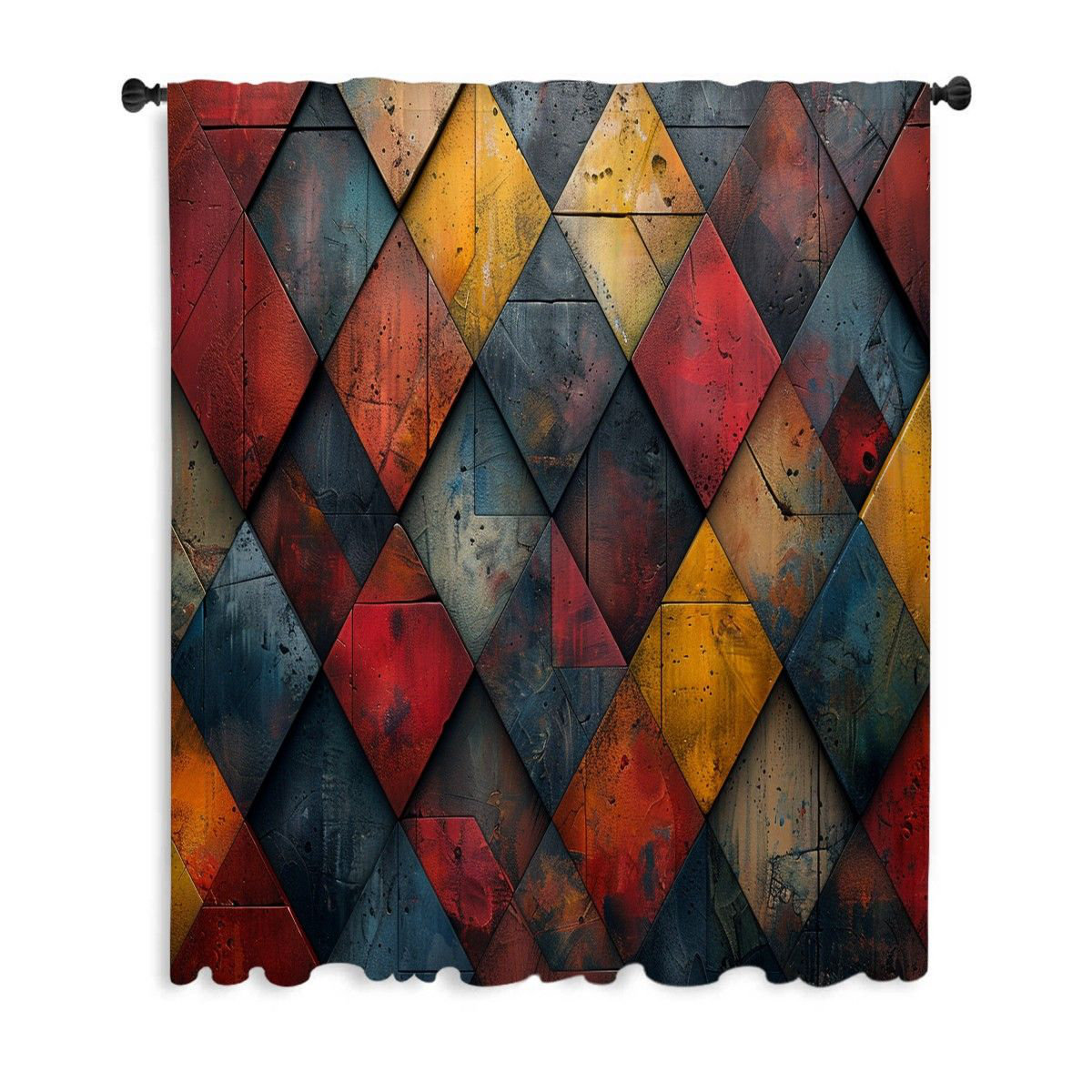 VisionDecor Geometric Pattern Window Curtains, Abstract Blockout ...