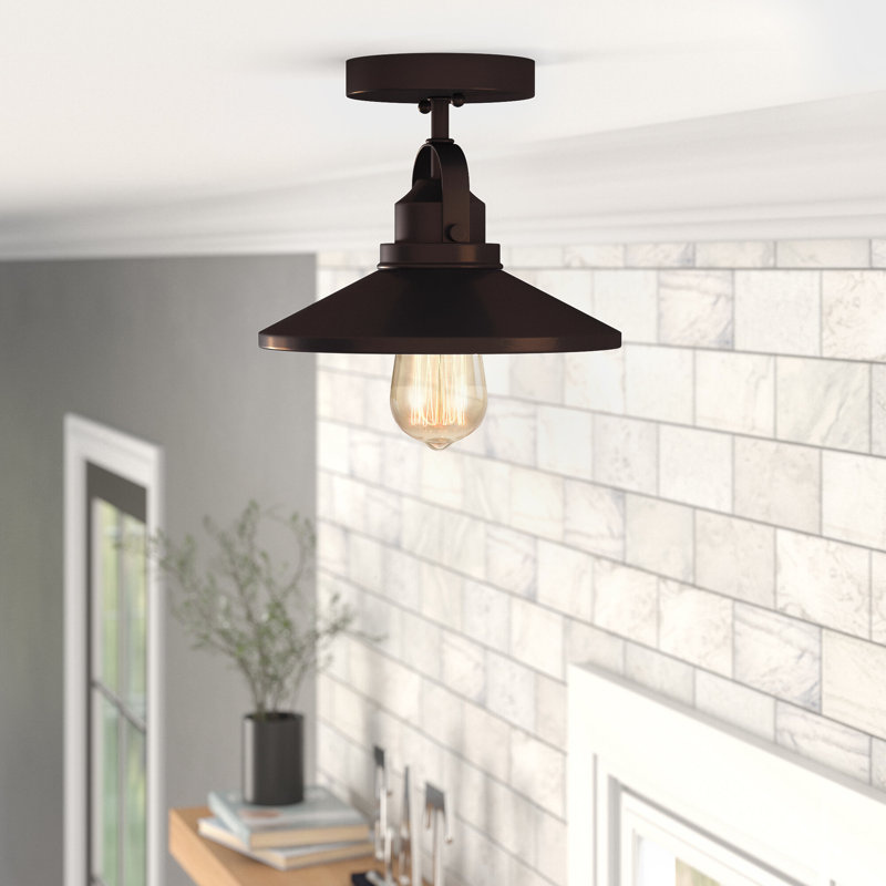 Plafonnier semi-encastré 1 lumière 8,8 po Holbeach