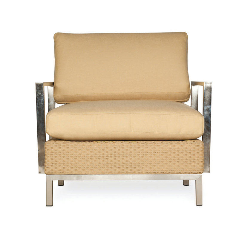 Elements Outdoor Lounge Chair, Cottage Pepper, White