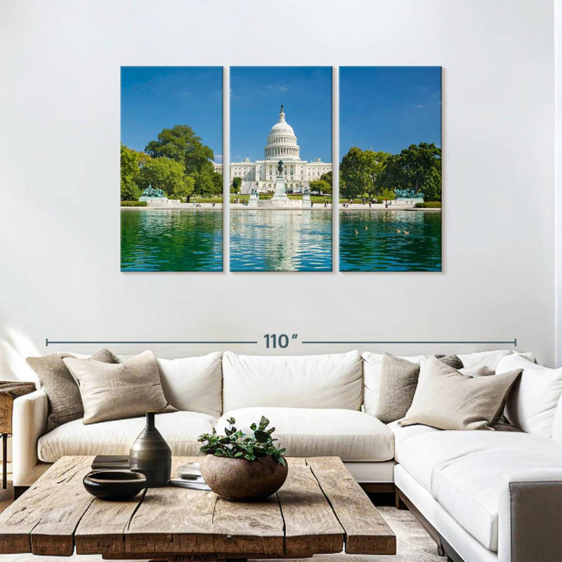 Lilie US Capitol Reflection, 48" H x 74" W