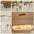 Radiant Gold 14-Bulb Alabaster Linear Chandelier – Height-Adjustable, Sloped-Ceiling Ready