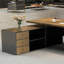Bureau de direction en bois massif en L noyer avec tiroirs-1964042985-1964042986