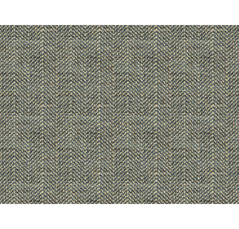 Polyester, Acrylic and Cotton Fabric, Blue/Beige/Gray