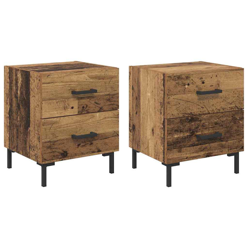 40cm W Manufactured Wood Bedside Table, Old Wood
