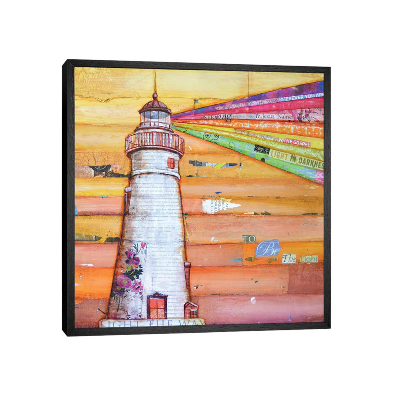 Light The Way by Danny Phillips - Print on Canvas, Black Framed, 45.72cm H x 45.72cm W x 3.81cm D