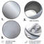 Abstrait contemplatif blanc gris - Décoration murale abstraite ronde en métal-662170262