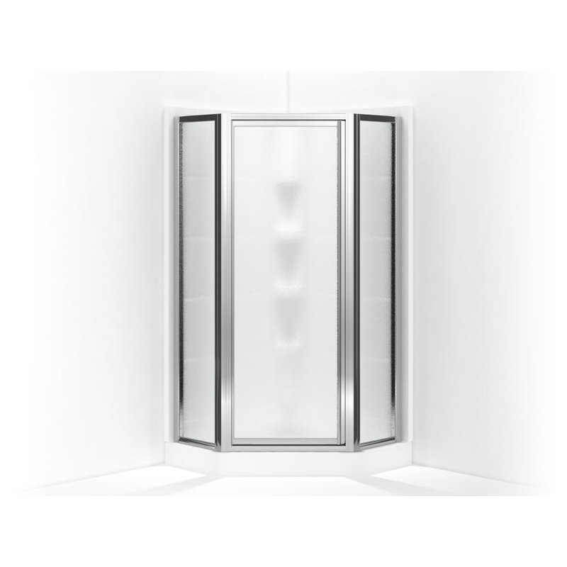 Cabine de douche néo-angle 1,8 "x 72" Intrigue, Chrome chrome