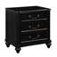 Table de chevet traditionnelle 3 tons brun foncé anthracite