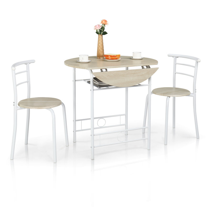 Ensemble de salle à manger Kieana, Blanc, Chêne