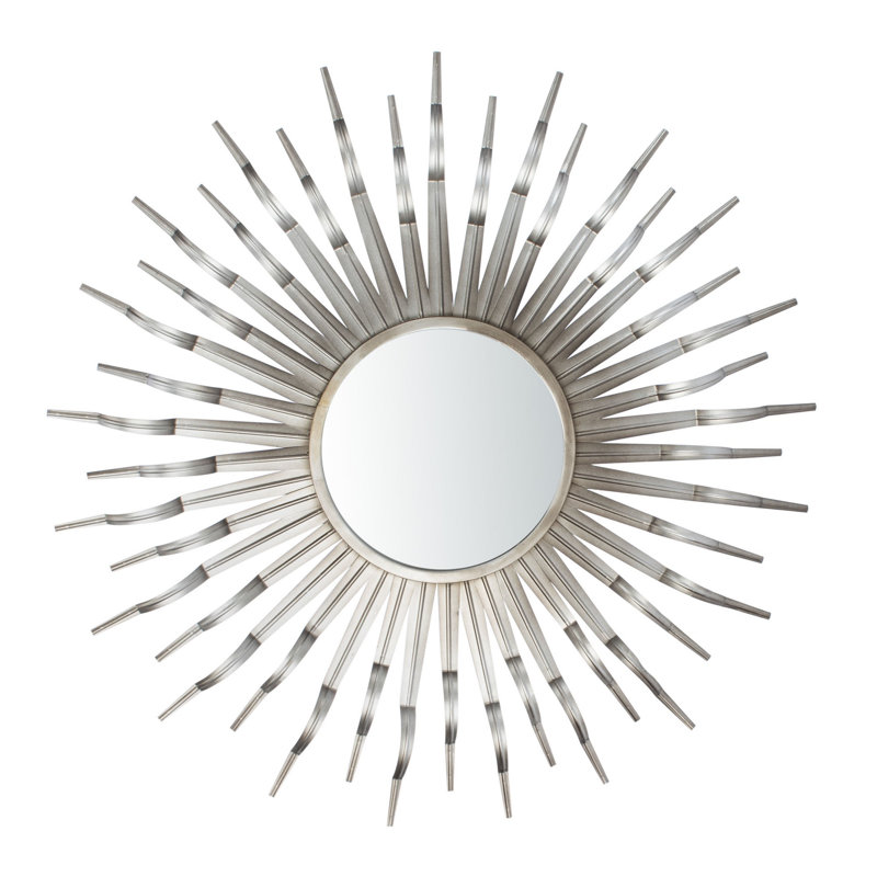 Fabiana Iron Flat Wall Mirror, Gunmetal