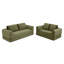 Canapé-lit convertible 2 en 1, canapé-lit moderne en velours côtelé avec 2 oreillers, canapé-lit futon modulaire rembourré sans dossier avec lit gigogne, canapé-lit modulaire pliable pour salon, vert-262842562