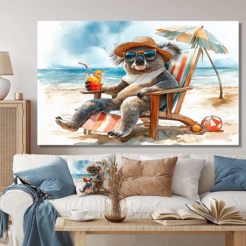 Sammons - décoration murale animaux côtiers, Toile tendue, 24" H x 32" W