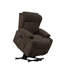 Fauteuil inclinable électrique en lin brun Lusio