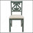 5-Piece Round Dining Table And 4 Fabric Chairs With Special-Shaped Table Legs And Storage Shelf (Antique Blue/ Dark Brown)-1804030346