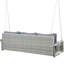 Balancelle de patio grise de 69 po avec coussins et 3 coussins - toutes saisons, à 3 places et confortable pour le jardin