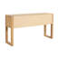 Console géométrique sculptée avec 3 tiroirs à fermeture en douceur, pieds cannelés, canapé d'entrée pour salon, brun clair-133335080-133335083