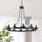 Barfleur 12-light Rustic Large Wagon Wheel Chandelier