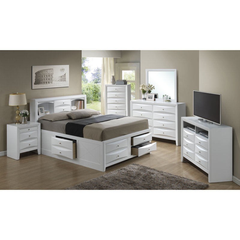 Marilla Solid And Engineered Wood Flat Wall Mirror, White