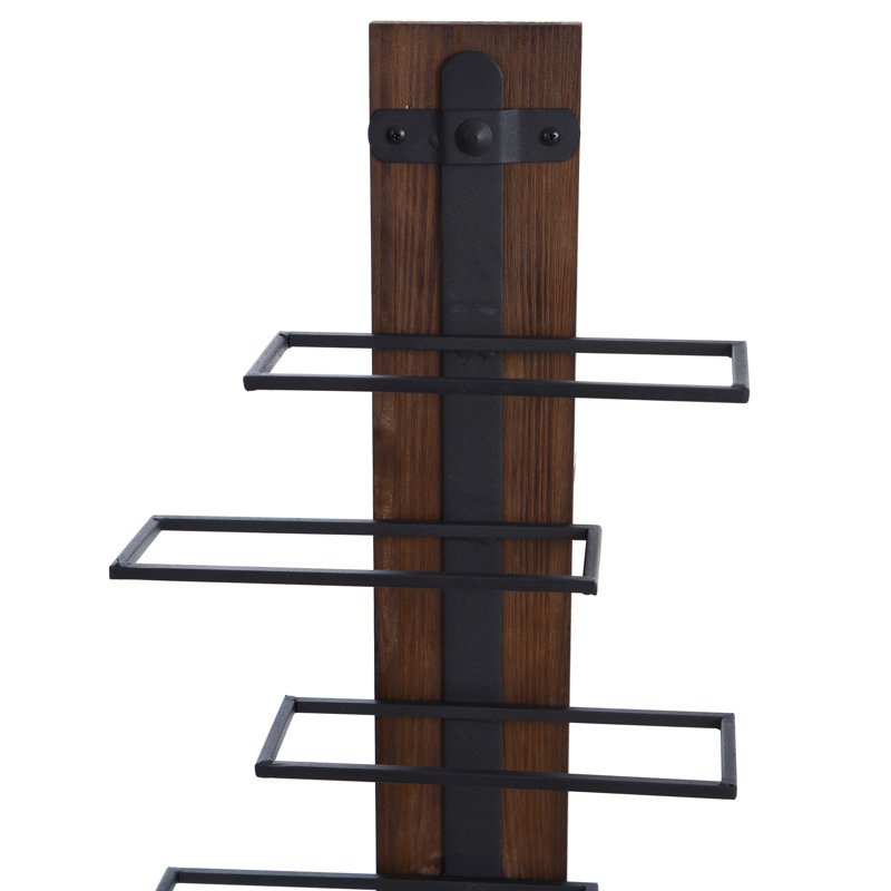 8 Bottle Wall Mounted Wine Bottle Rack in