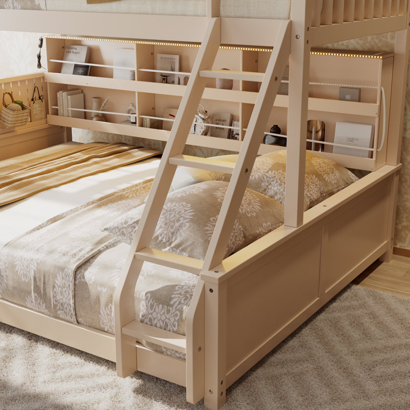 Lit superposé convertible Kairox, Beige