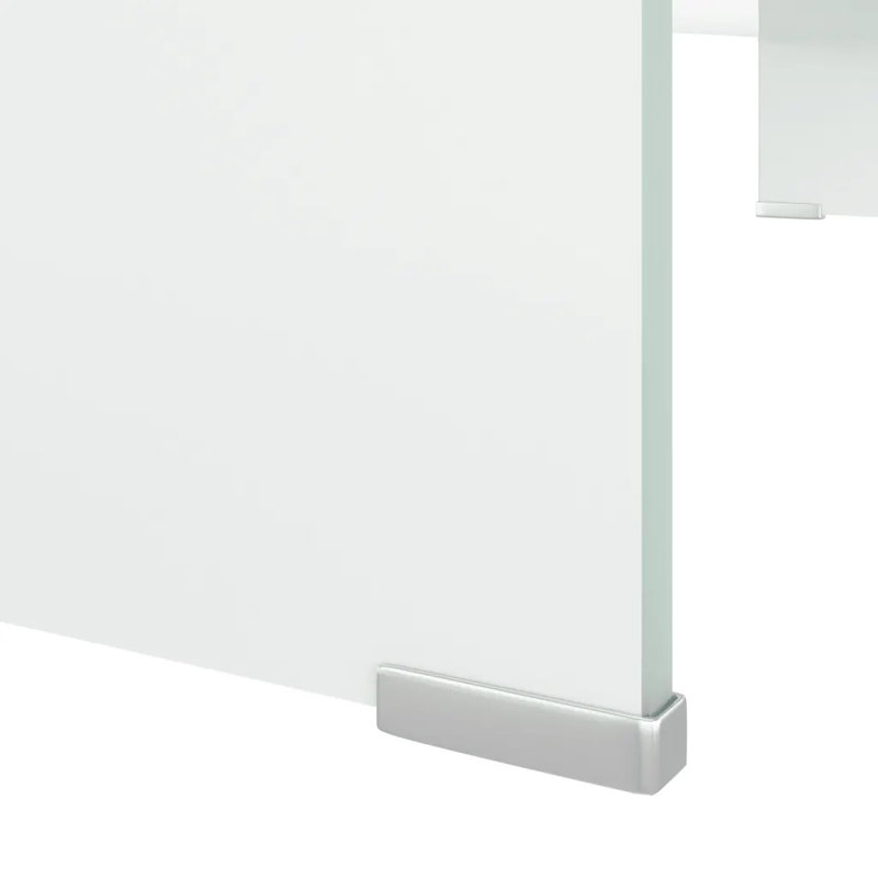 Wakeland TV Stand/Monitor Riser Glass, 90cm, Transparent