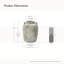 Vase en terre cuite gris 13,4 po avec poignées
