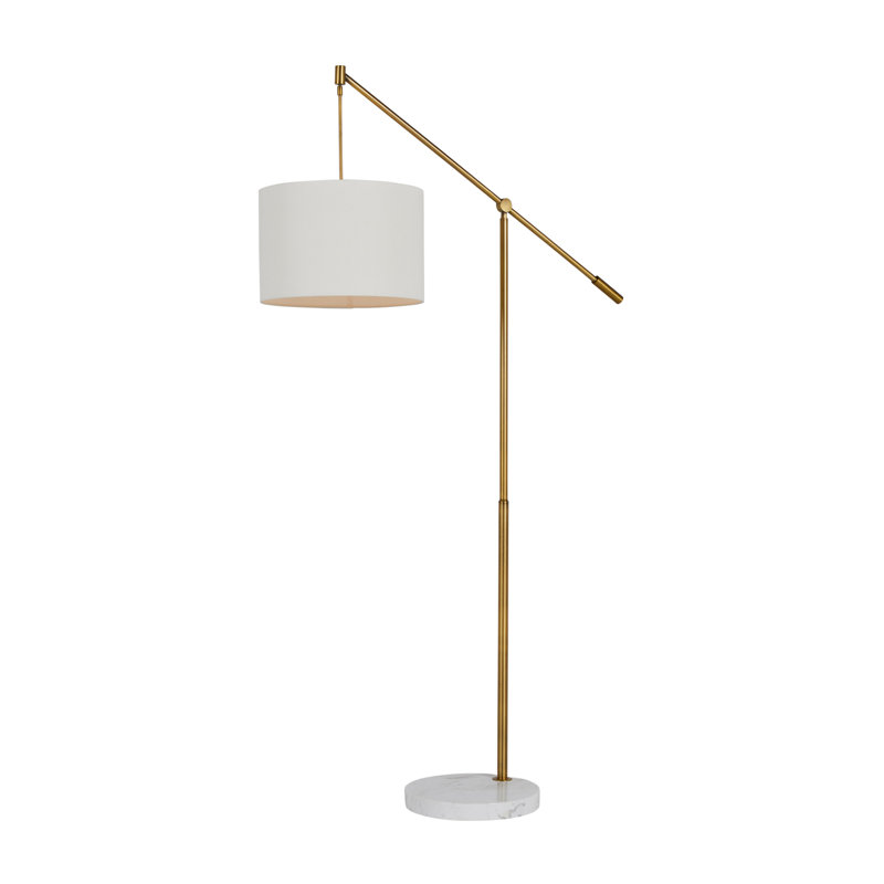 Fulton 83'' Plaster White Arched/Arc Floor Lamp