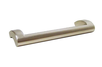 (5 Pack) 3-3/4 inch Urban Metals Modern Curved Pull Matte Nickel