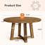 Round Solid Wood Dining Table