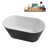 54" Streamline Soaking Freestanding Tub and Tray With Internal Drain-112235371