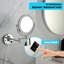 Miroir de meuble-lavabo mural grossissant à double face à DEL de 8 pouces, extension dorée de 12 pouces, grossissement 1 / 3X, rotation de 360 degrés, miroir de rasage à boutons imperméable-200809637