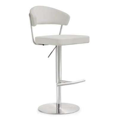 Upholstered Counter Stool with Metal Frame