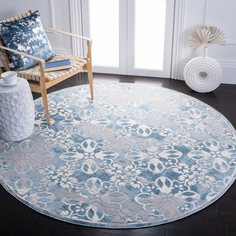 Mcmichael Performance Floral Rug, Round 6'7"