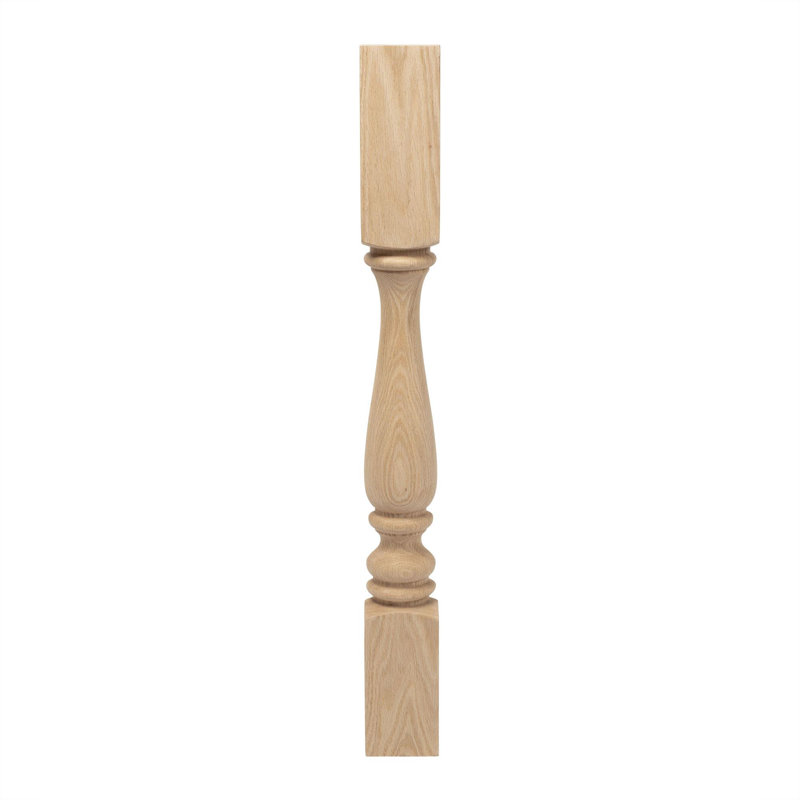 Pieds demi-ronds, H 35,25 po x l 3,75 po x P 3,75 po, Chêne