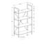 Bibliothèque, bibliothèque, 4 niveaux, H 48 po, bureau, métal stratifié, contemporain, moderne-126815725