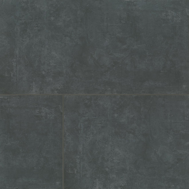 Wave 24" x 48" Porcelain Wall & Floor Tile, Coal