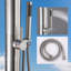 Douche d'extérieur autoportante en acier inoxydable de 86 po avec pomme de douche à angle réglable Rianfall-121763657
