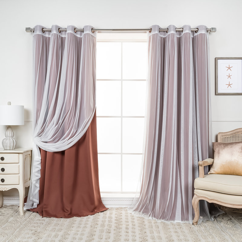 Blackout Curtain, 52" W x 84" L, Chestnut