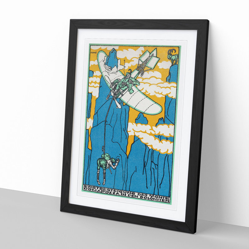 Monte Domapozza by Moriz Jung - Picture Frame Painting, Black, 65cm H x 48cm W x 2cm D
