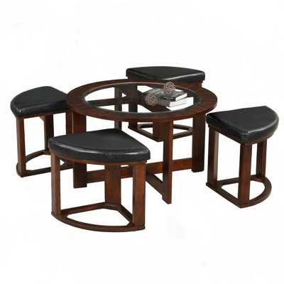 Coffee Table with 4 Stools
