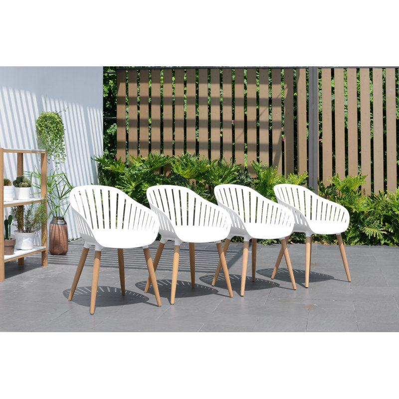 Ihtesham 15.8'' H Armchair, White, Brown