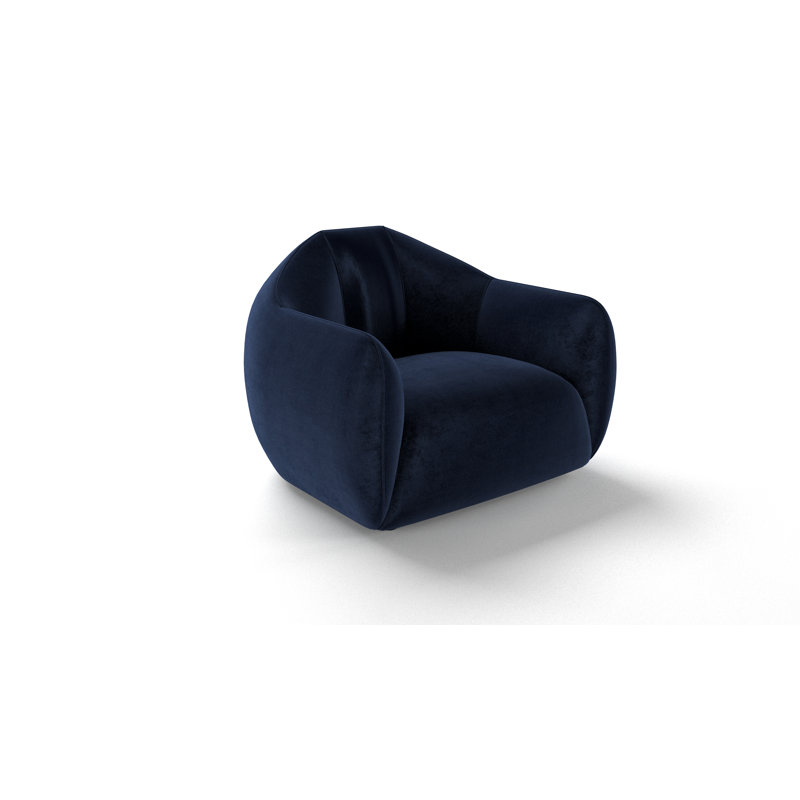 Fitzwater Upholstered Armchair, Dark Blue
