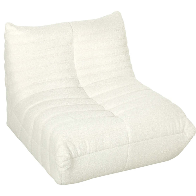 Canapé moelleux moelleux avec mousse haute densité pour un confort ultime et un style moderne, Ourson crème / blanc