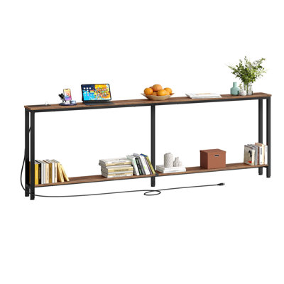 78.7" Narrow Console Table With Charging Station by 17 Stories