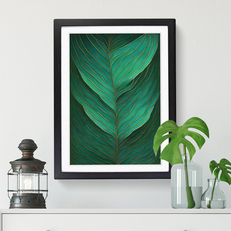 Plant Leaf Art Vol.6 - Framed Print, Black, 34cm H x 25cm W x 2cm D