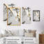 Géode abstraite, marbre blanc et or I - art mural abstrait en marbre-86806211-86806214
